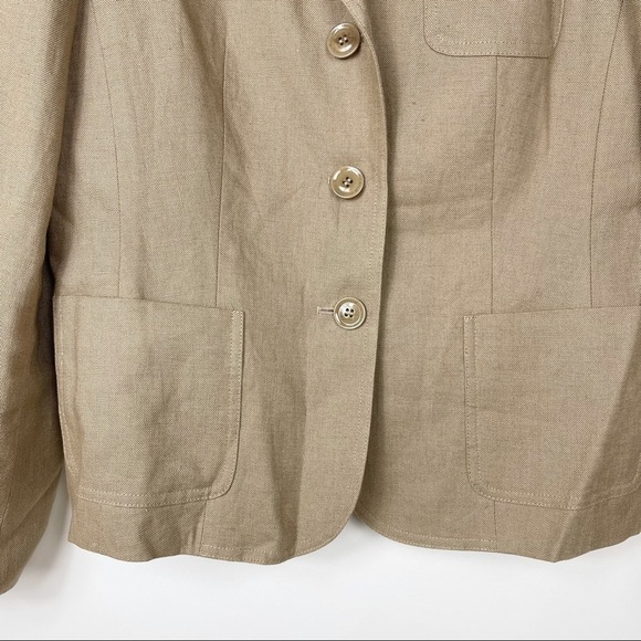 Talbots Irish Linen Beige Blazer - Picture 2 of 13